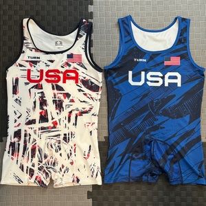 TURN Men’s Gymnastics Team USA Replica Singlet Competition Shirt (Lot of 2)